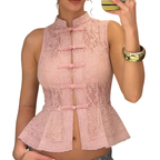 Chic Women’s Lace Top for Y2K Fashion Lovers