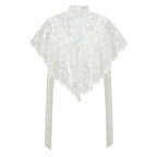 Women's white lace crop top, perfect for y2k fashion looks