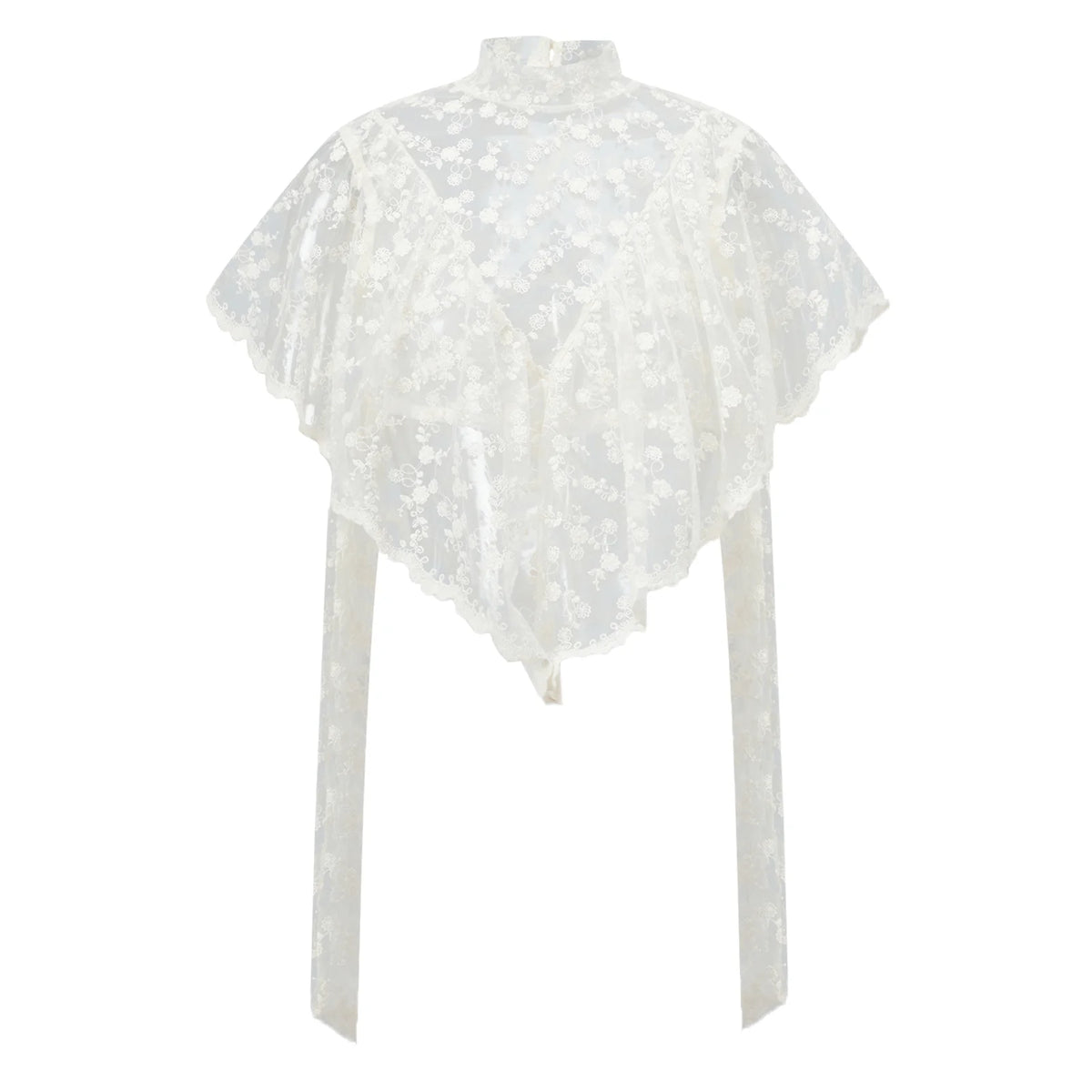 Women's white lace crop top, perfect for y2k fashion looks