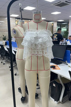 Women's white lace crop top, perfect for y2k fashion styles