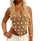 Y2K Fashion Women's Sequin Vacation Top