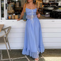 Women's blue Y2K outfits, lightweight fabric, perfect for summer outings