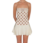 Polka Dot Mini Dress for Women - Vacation Ready