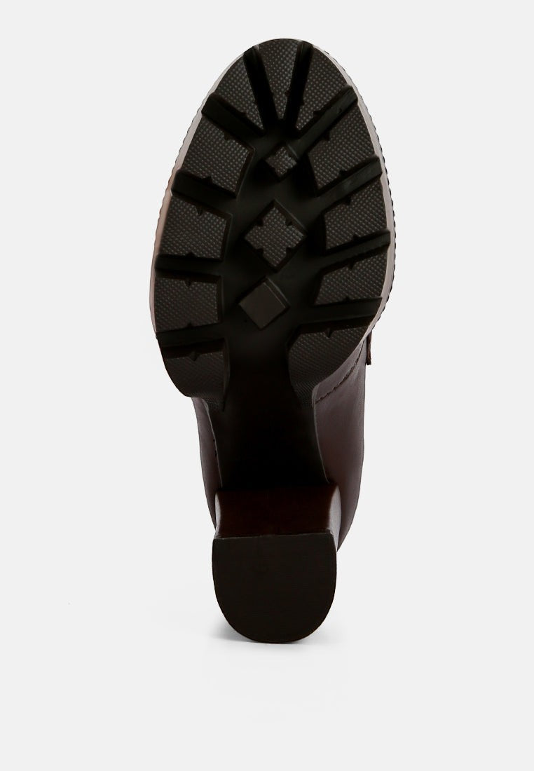 Y2K Chunky High Block Heeled Loafers
