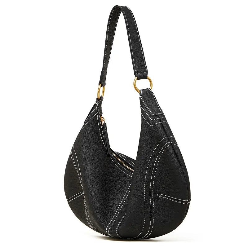 Black leather crossbody mini bag for stylish everyday use