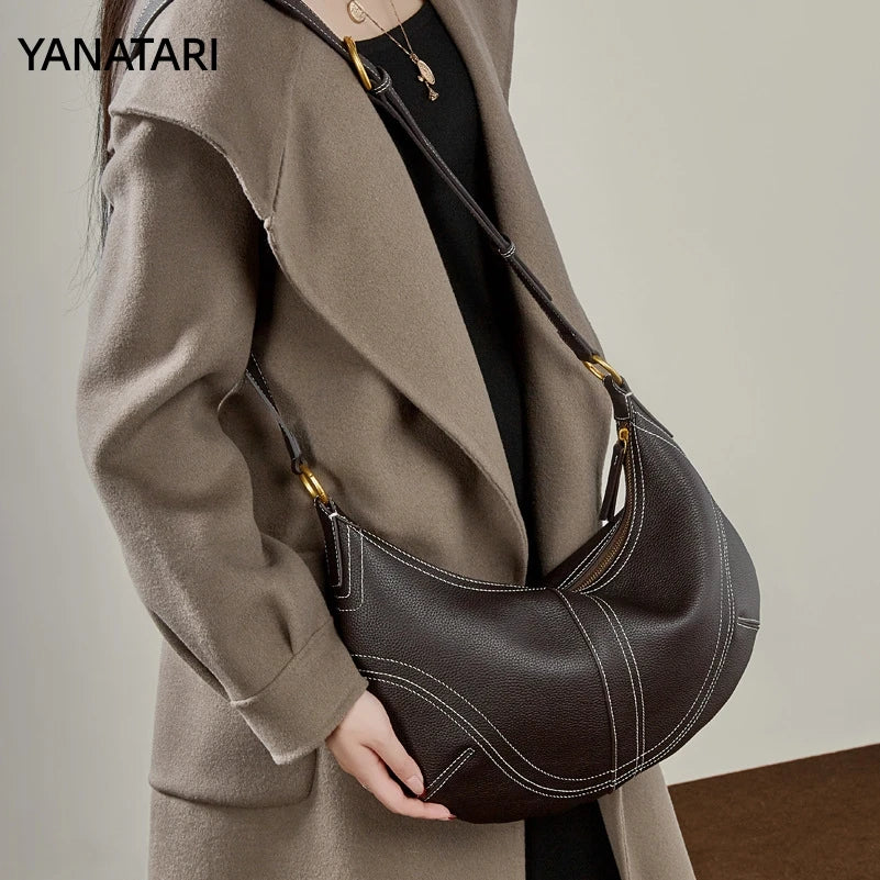 Brown leather crossbody mini bag for stylish everyday use