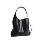 Black leather tote bag, stylish and perfect for daily use
