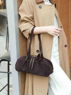 Brown suede tote bag perfect for everyday use