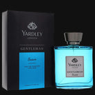 Yardley Gentleman Suave cologne for men in a stylish blue bottle with a sleek box packaging