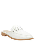 Yashta Patent Studded Flat Mules