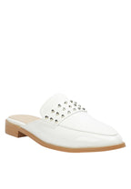 Yashta Patent Studded Flat Mules