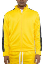 Men's Activewear Yellow Single Stripe Track Jacket