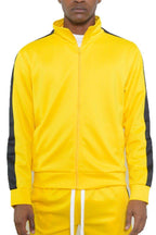 Yellow Single Stripe Track Jacket - VacationGrabs