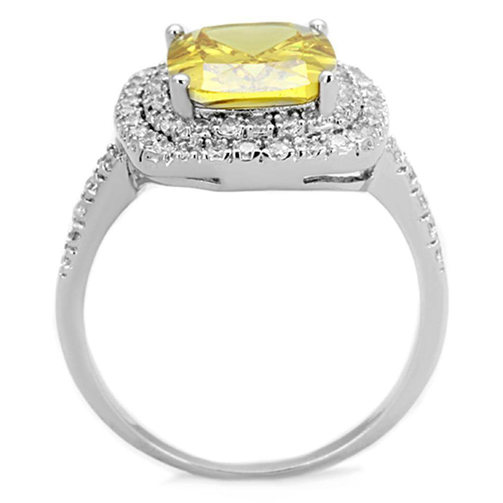 Stunning yellow topaz halo ring with sparkling diamonds in a sleek silver band