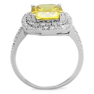 Stunning yellow topaz halo ring with sparkling diamonds in a sleek silver band