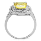 Stunning yellow topaz halo ring with sparkling diamonds in a sleek silver band