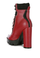 Women's Shoes - Boots Yeti High Heel Lace-Up Biker Boot