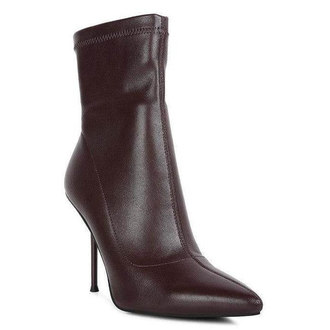 Yolo High Pointed Heeled Ankle Boot - VacationGrabs