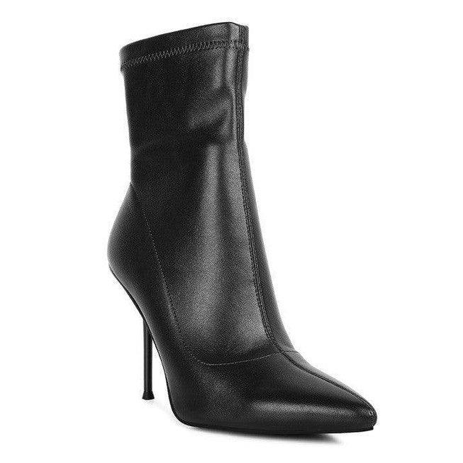 Yolo High Pointed Heeled Ankle Boot - VacationGrabs