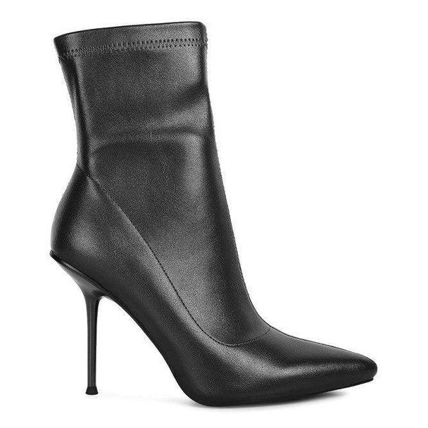 Yolo High Pointed Heeled Ankle Boot - VacationGrabs