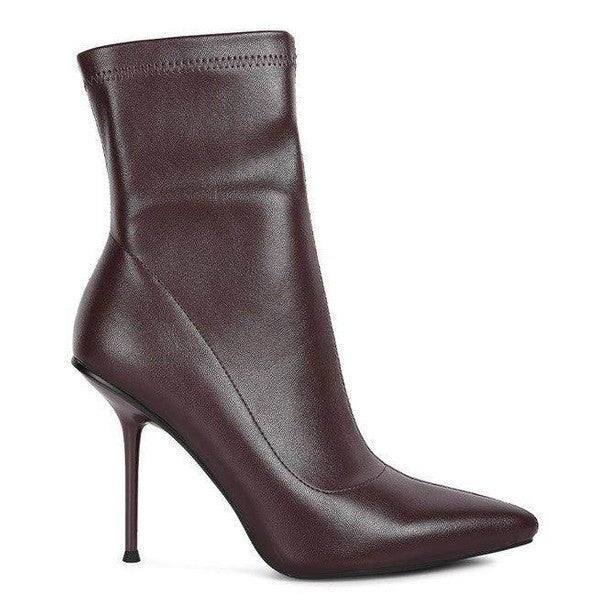 Yolo High Pointed Heeled Ankle Boot - VacationGrabs