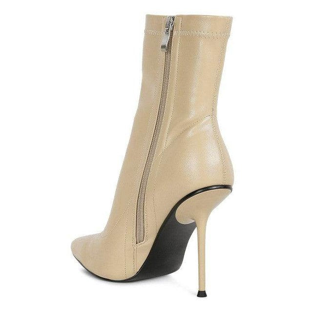 Yolo High Pointed Heeled Ankle Boot - VacationGrabs