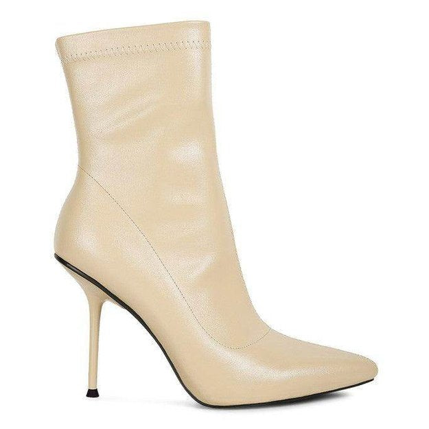 Yolo High Pointed Heeled Ankle Boot - VacationGrabs