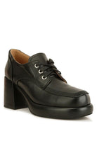 Women's Shoes - Heels Zaila Leather Block Heel Oxfords