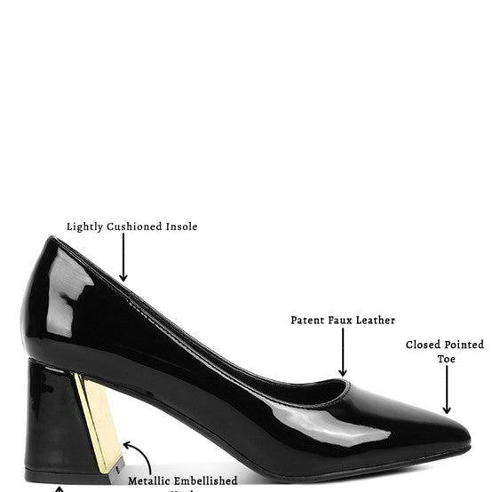 Women's Shoes - Heels Zaila Metallic Accent Block Heel Pumps