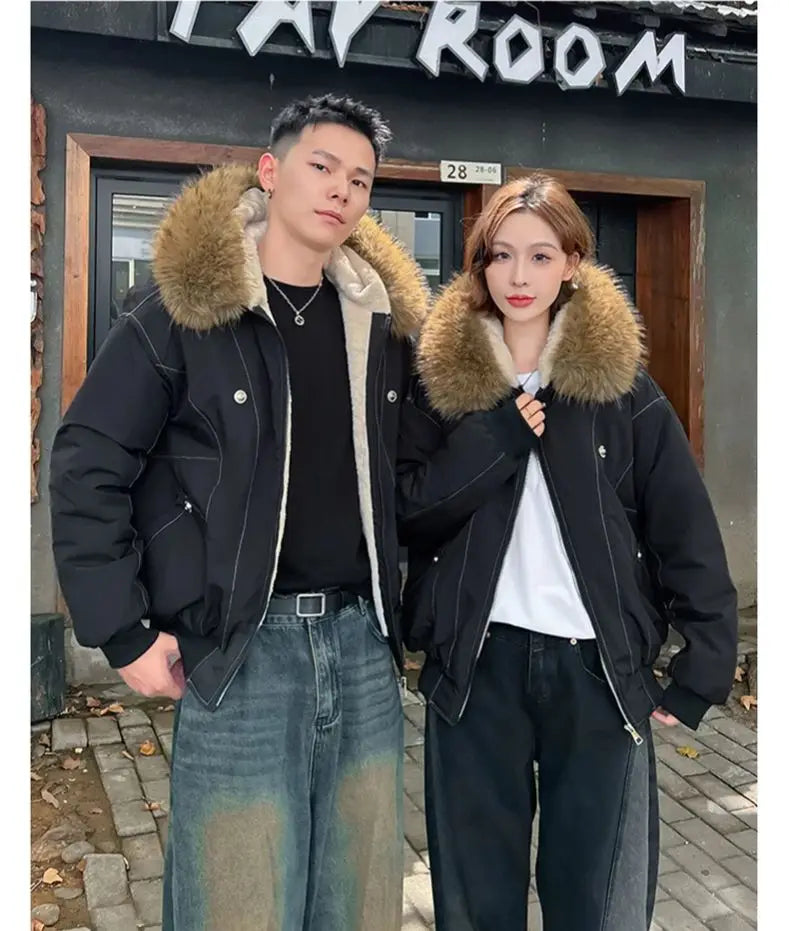 Women's Barbour jacket padded with faux fur collar for winter style