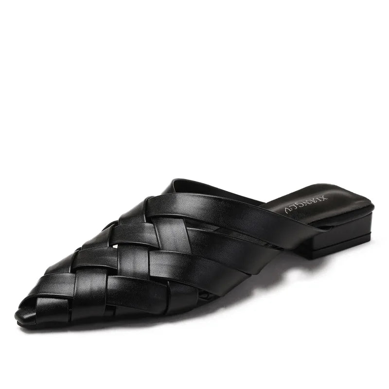 Black woven casual men shoes for stylish everyday wear
