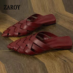 Red woven casual men shoes for relaxed outings and everyday wear