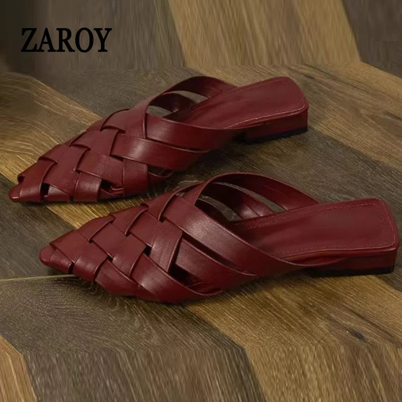 Red woven casual men shoes for relaxed outings and everyday wear