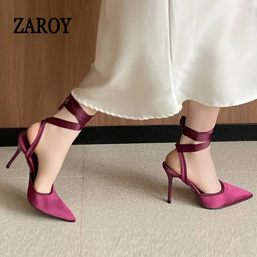 Women's burgundy satin heels, ideal for formal occasions, designer shoes warehouse near me