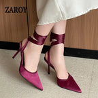 Women's maroon designer shoes, satin material, elegant for special occasions