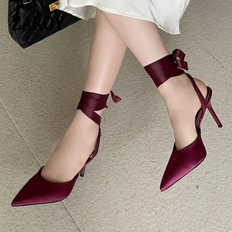 women's burgundy designer shoes, satin material for elegant events