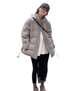 Women's Hooded Puffer Jacket for Stylish Travel
