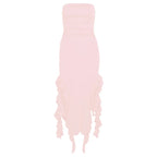 Women's strapless dress in soft pink, perfect for summer outings