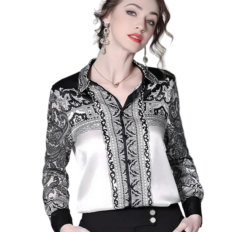 VacationGrabs women's black and white patterned shirt, stylish summer tops for women