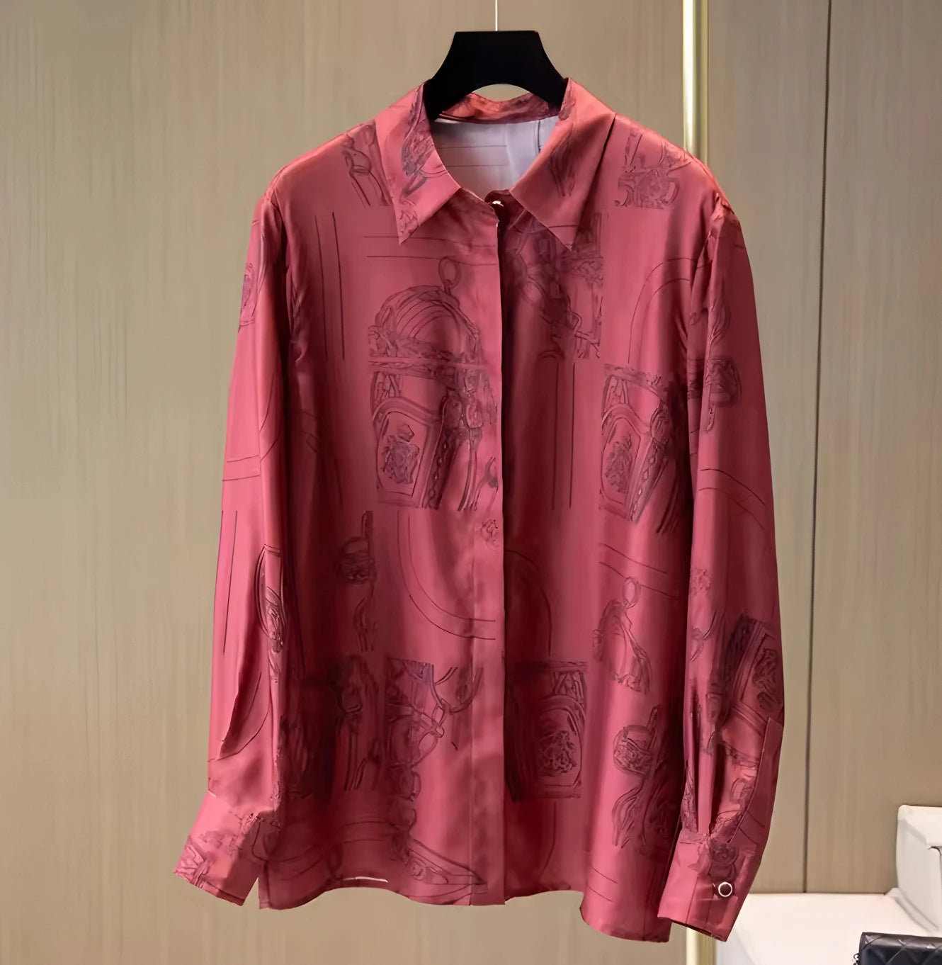 VacationGrabs women's pink button-up shirt, lightweight summer tops for women