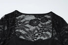 Women's black shirt with mesh detailing, perfect for casual outings