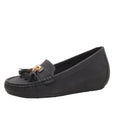 Women's black loafers with tassel detail, vacation worthy footwear