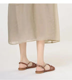 Women's brown leather sandals, perfect for casual summer wear