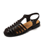 Women's brown leather sandals, perfect for casual summer outings