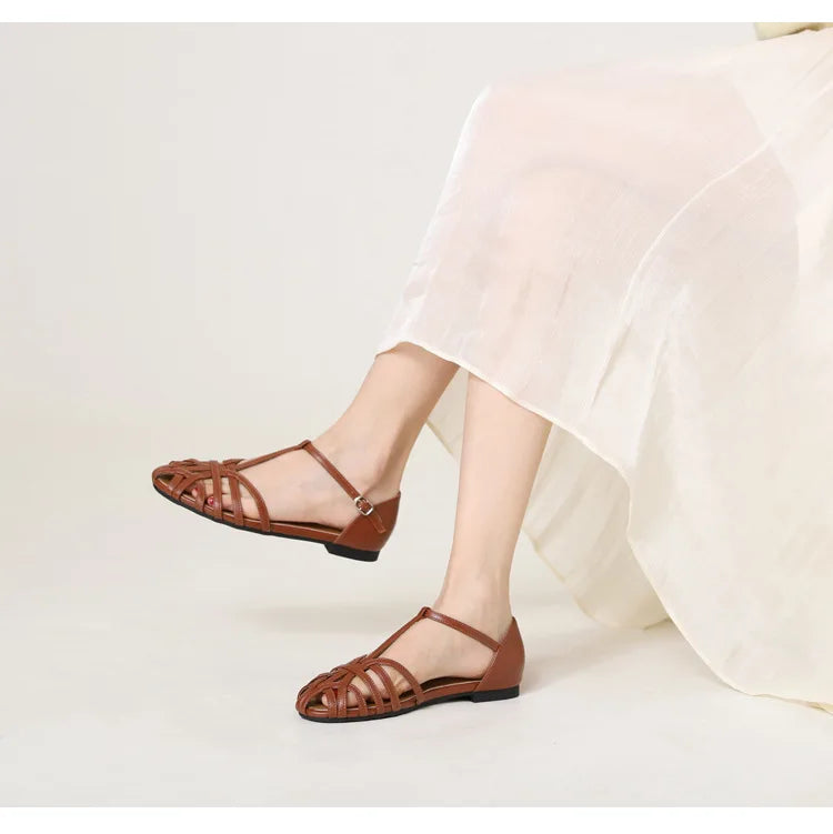 Women's brown sandals by VacationGrabs, perfect for casual summer outings