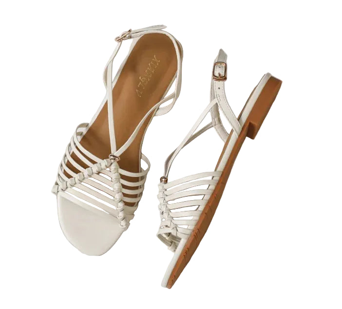 women-sandals in white, stylish design for summer wear