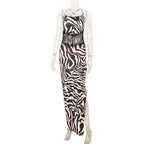 Women's zebra print and maxi dress for stylish summer outings
