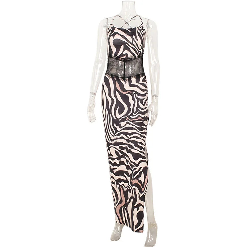 Women's zebra print and maxi dress for stylish summer outings