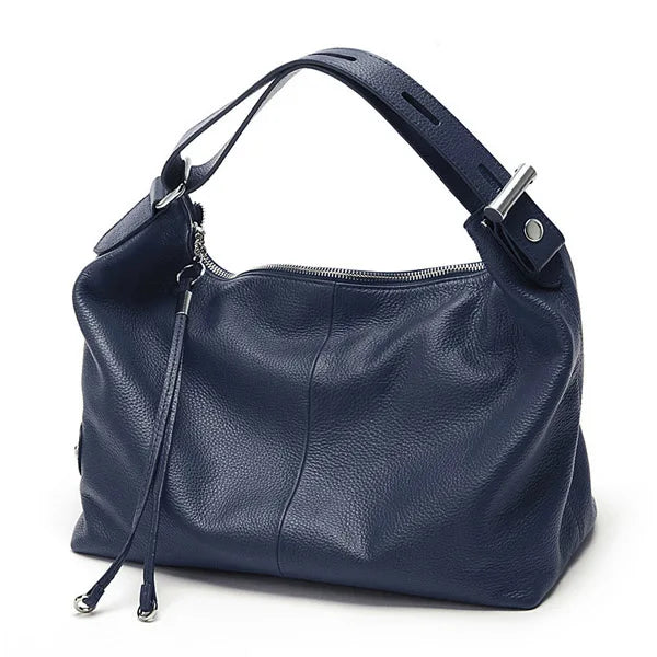 Navy leather coach purse shoulder bag for everyday use