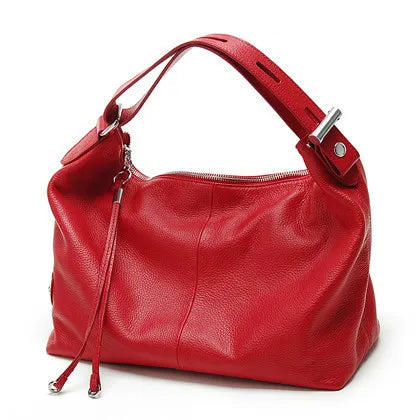 Red leather coach purse shoulder bag for everyday use